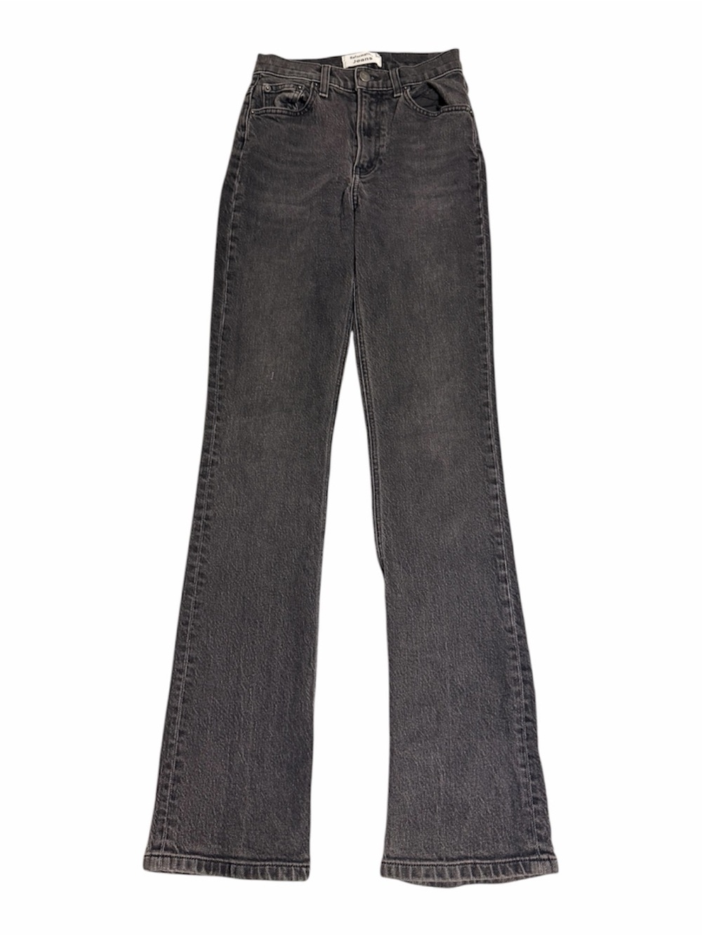 Reformation Washed Black Flare Jeans
